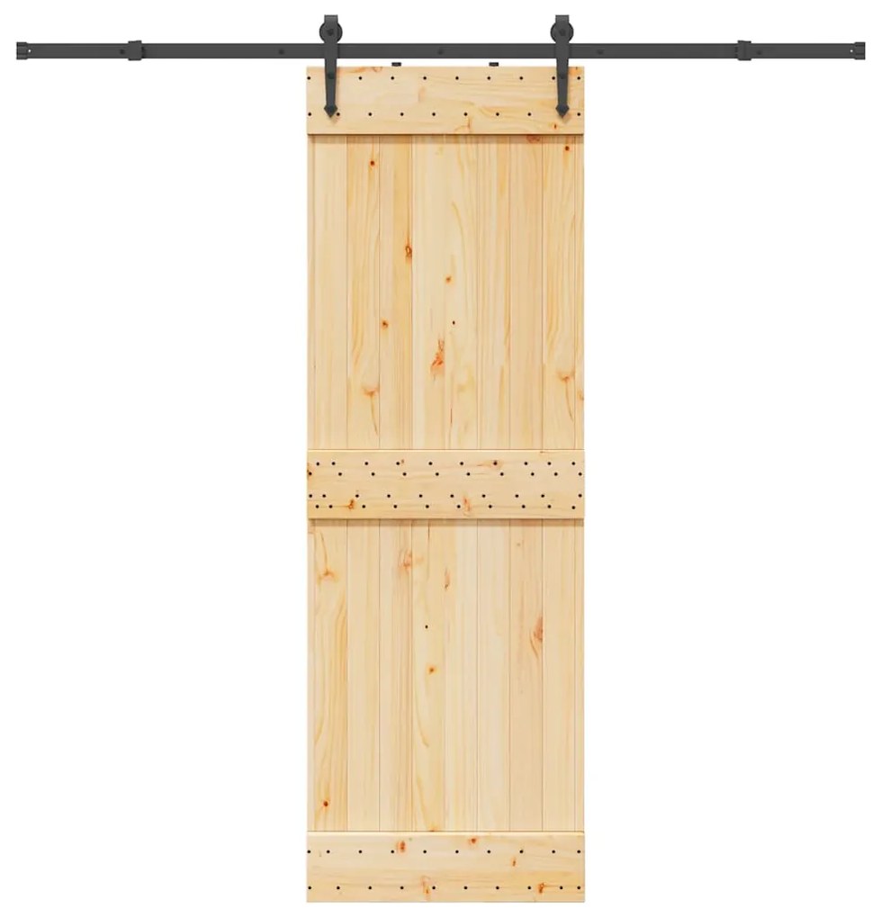 vidaXL Ușă glisantă cu set de feronerie 70x210 cm, lemn masiv de pin