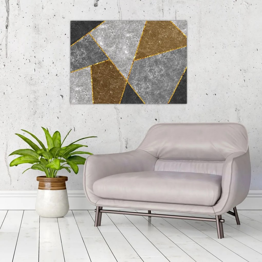 Tablou pe sticlă - Imitarea materialelor (70x50 cm)