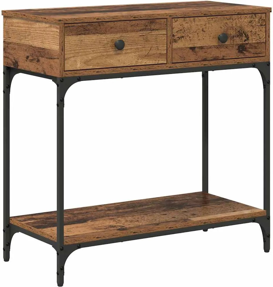 vidaXL Masă de consolă Lemn vechi 75 x 34.5 x 75 cm Lemn compozit