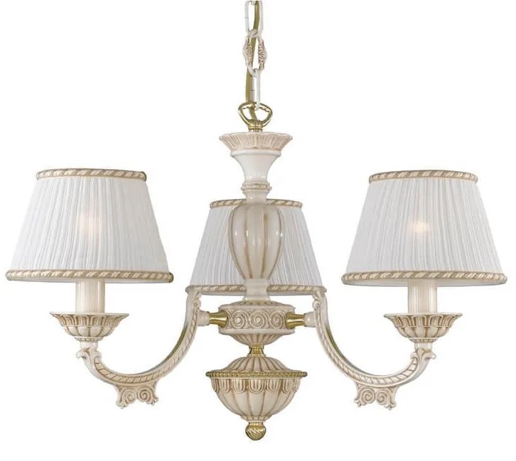 Candelabru cu 3 brate clasic design italian din alama 9660 RA-L. 9660/3