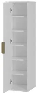 Set mobilier baie Mekona I (Alb mat + Marmură Alb + auriu) (cu sifon). 1103869