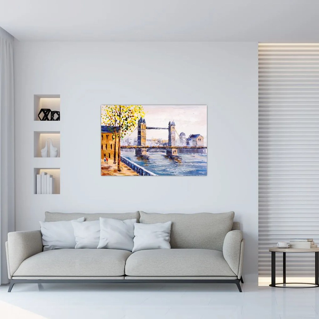 Tablou - Pictură oraș (90x60 cm)