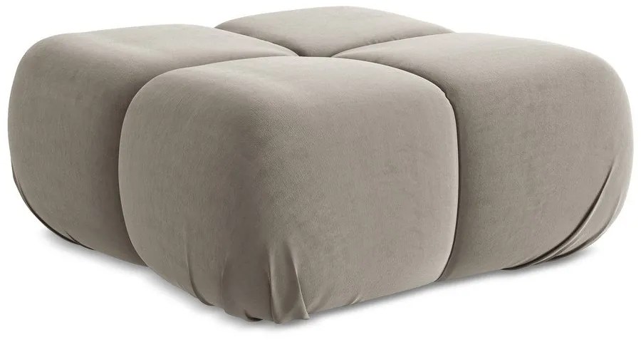 Taburet modular bej cu tapițerie din catifea Lokua – Makamii