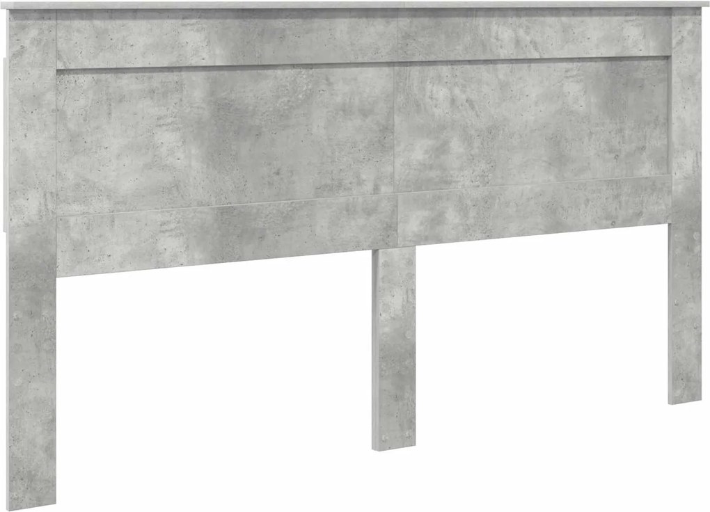 vidaXL Tăblie cap cu headboard Gri din beton 180 cm Lemn compozit