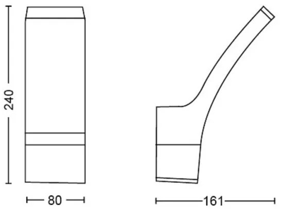 Aplică LED de exterior Philips SPLAY LED/3,8W/230V IP44