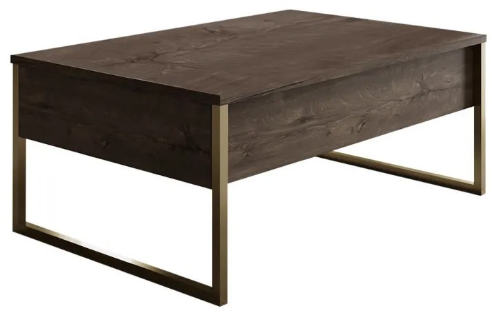 Set de mobilier pentru living Luxe, Nuc- Auriu
