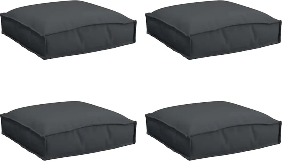 vidaXL Pernă 4 pcs Negru 40 x 40 x 8 cm Material Oxford
