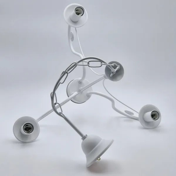 Lustră pe lanț DONATO 3xE14/40W/230V alb