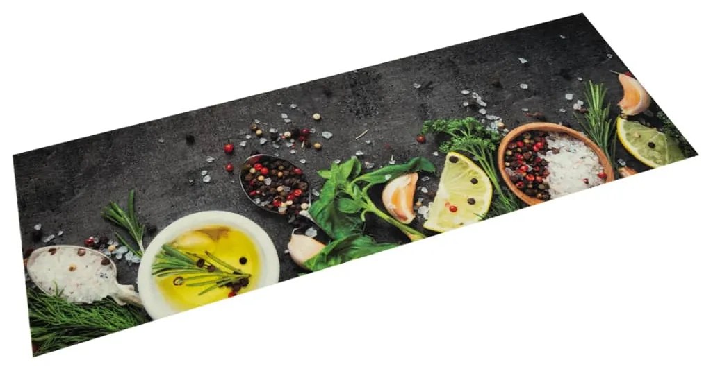 vidaXL Covor de bucătărie lavabil Spices, 60x180cm, catifea