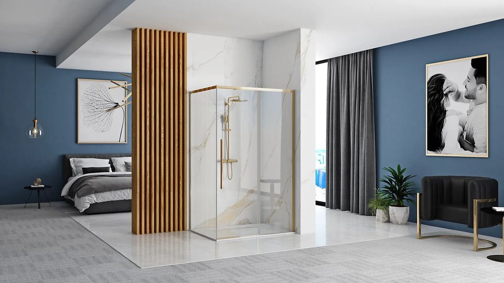 Cabina de dus Solar Auriu 80x100cm, Rea