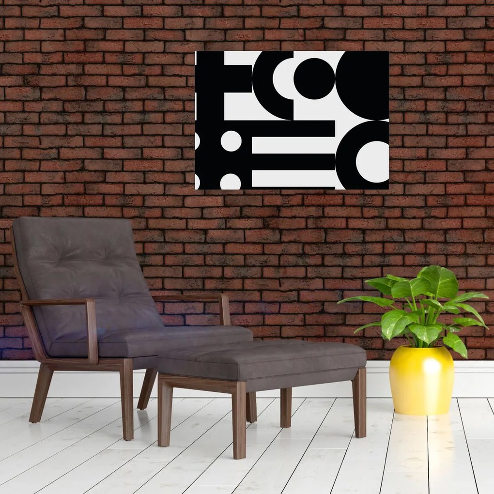 Tablou pe sticlă - Abstracție geometrică N⁰3 (70x50 cm)