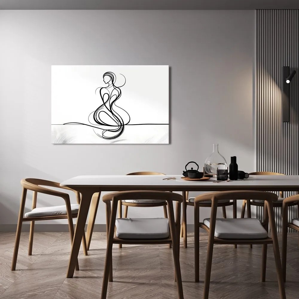 Tablou linii elegante de femeie