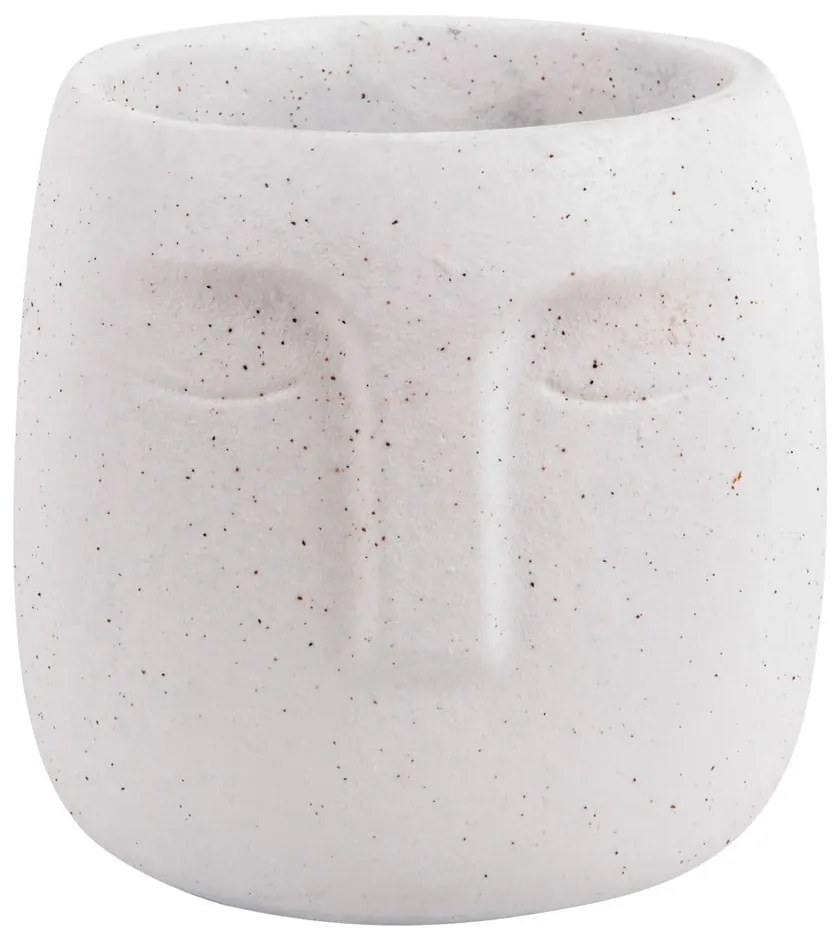 Ghiveci din ceramică PT LIVING Face, ø 15 cm, alb