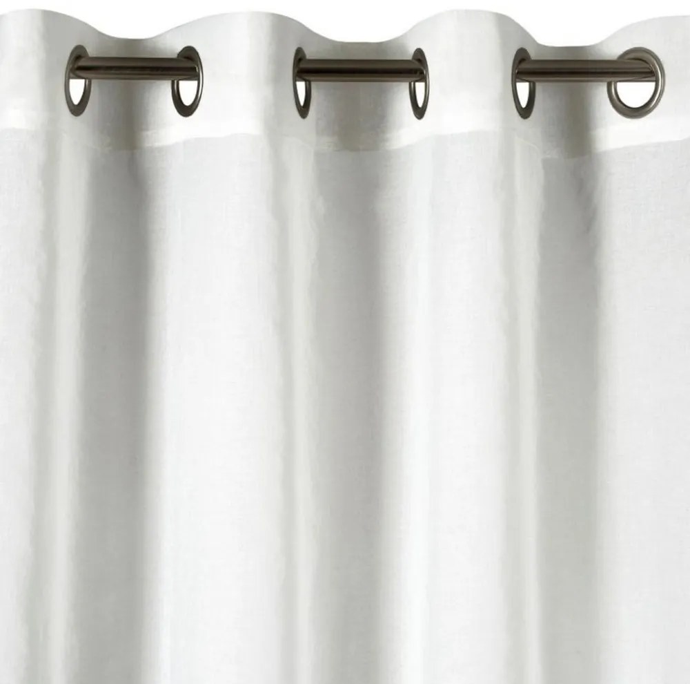 Perdea albă cu inele suspendate imbogatita cu un element colorat 140 x 250 cm