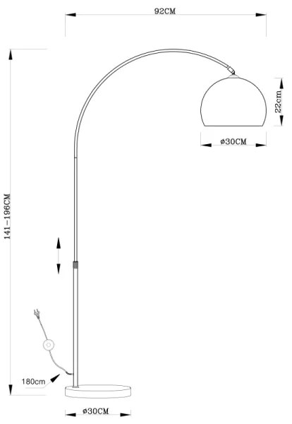 Globo 58227 - Lampadar NEWCASTLE 1xE27/40W