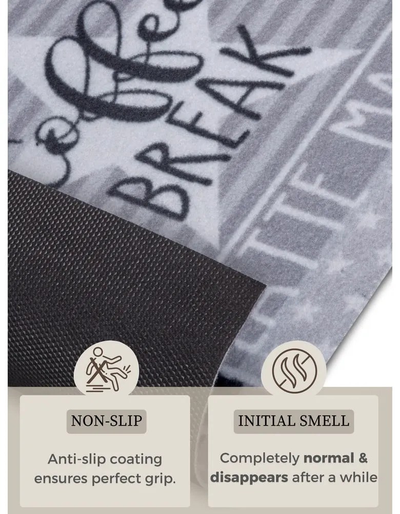 Covor gri de tip traversă 50x150 cm Its Time for Espresso – Hanse Home