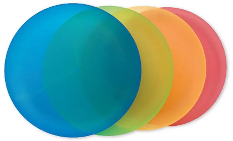Colorat farfurie din plastic semitransparent set de 4