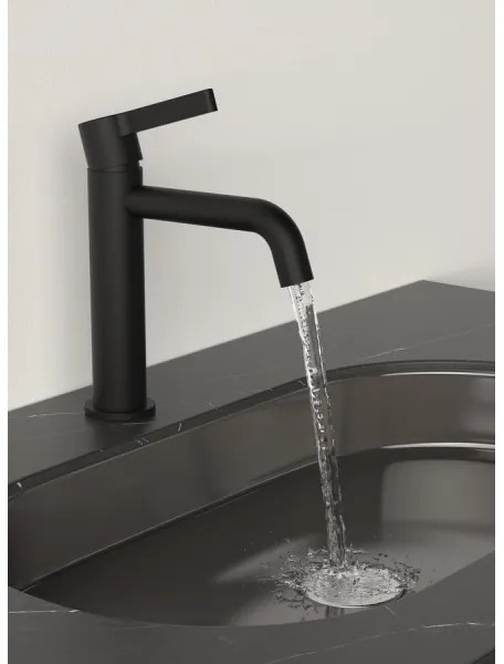 Baterie de lavoar Sapho ICONIC 18,7 cm negru mat