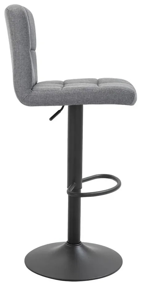 Scaune de bar tapitate 2 buc-gri deschis