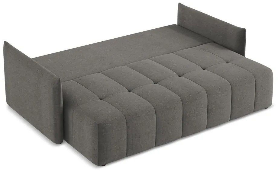 Canapea gri închis extensibilă/cu spațiu de depozitare 225 cm Moku – Makamii