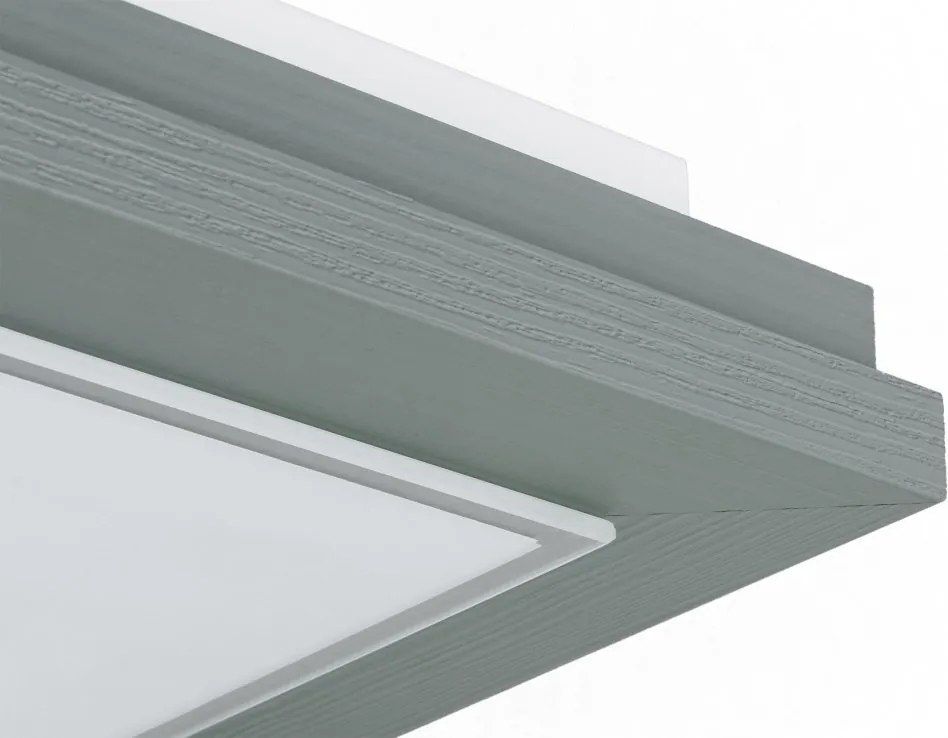 Plafoniera din lemn si sticla TABOR 42x42cm, night sage