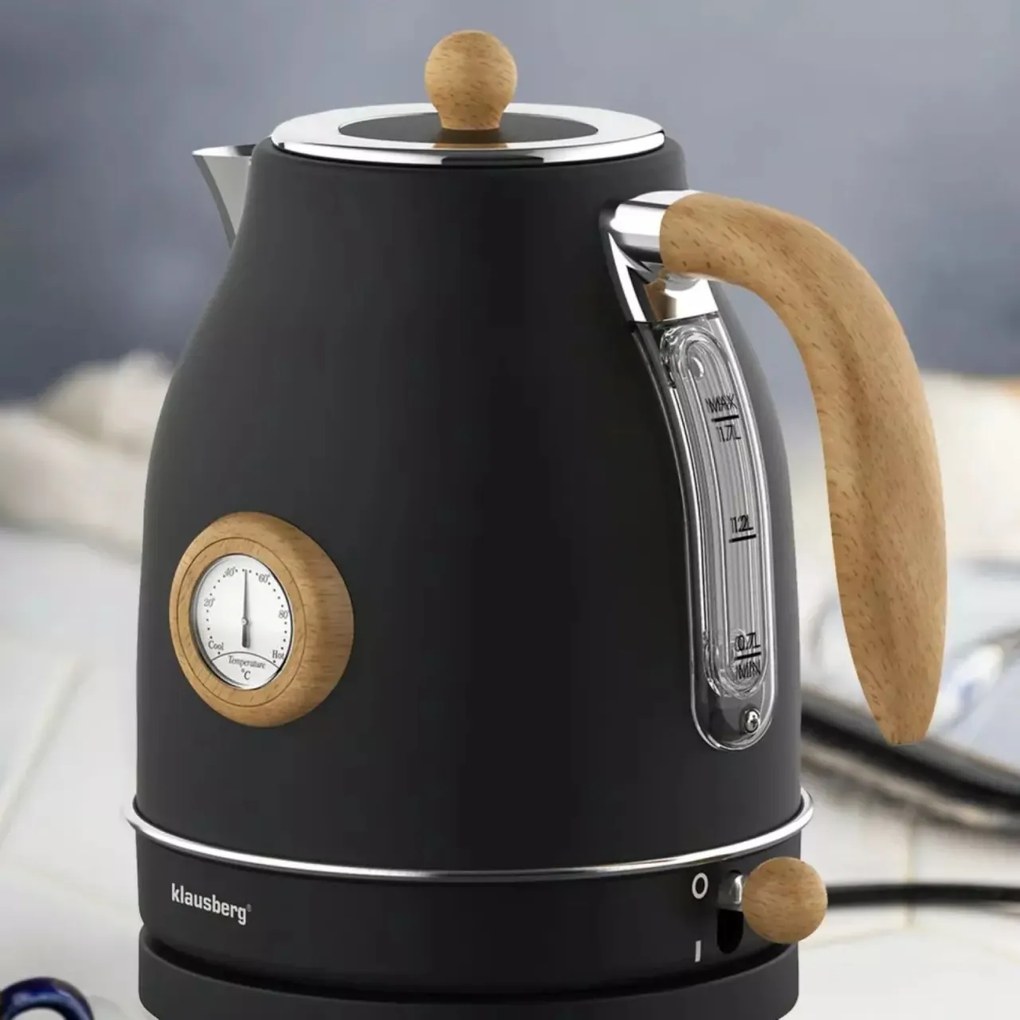 Fierbator de apa 1.7 L Klausberg KB7907 negru cu maro