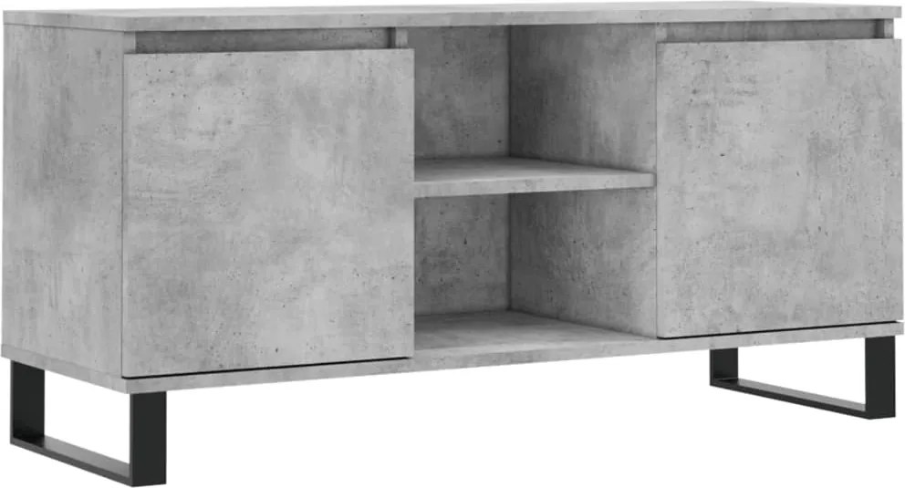 vidaXL Comodă TV, gri beton, 104x35x50 cm, lemn compozit