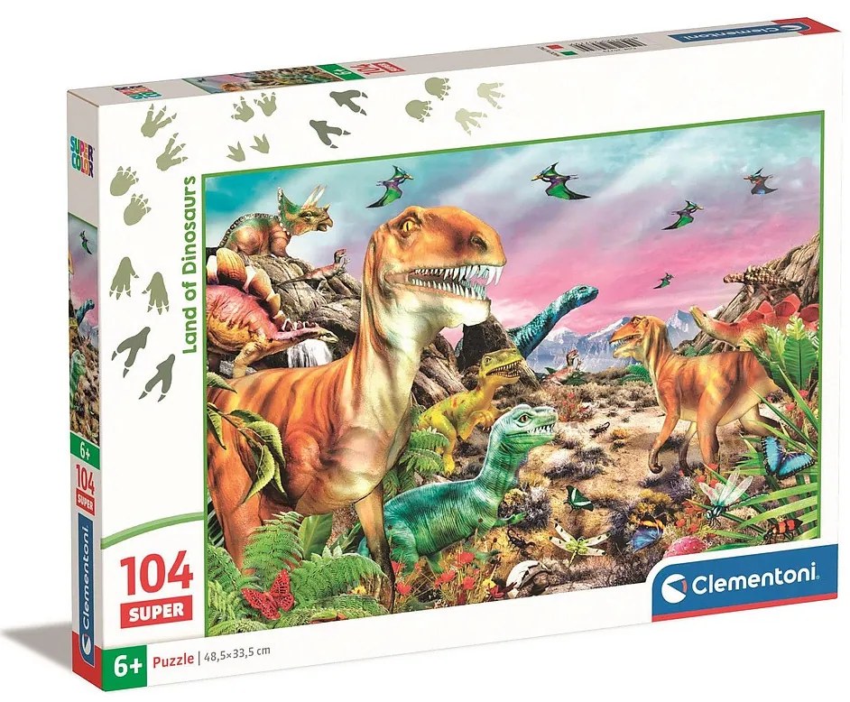 Dinozaur Land Puzzle Clementoni cu 104 piese