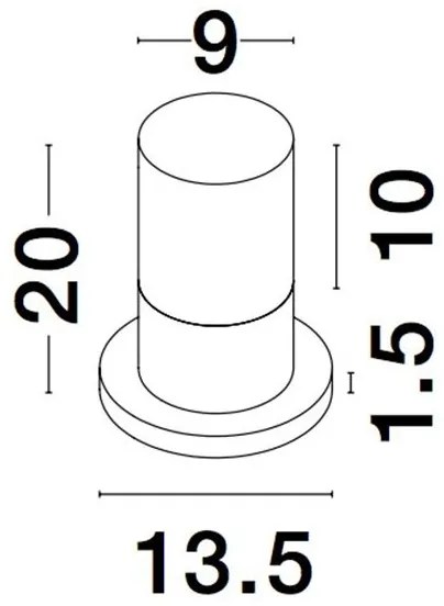 Stalp LED pentru iluminat exterior IP65 NOTEN H-20cm NVL-9905023