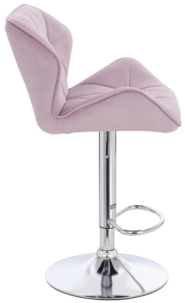 HR111W Scaun Mov Velur Bază Cromata