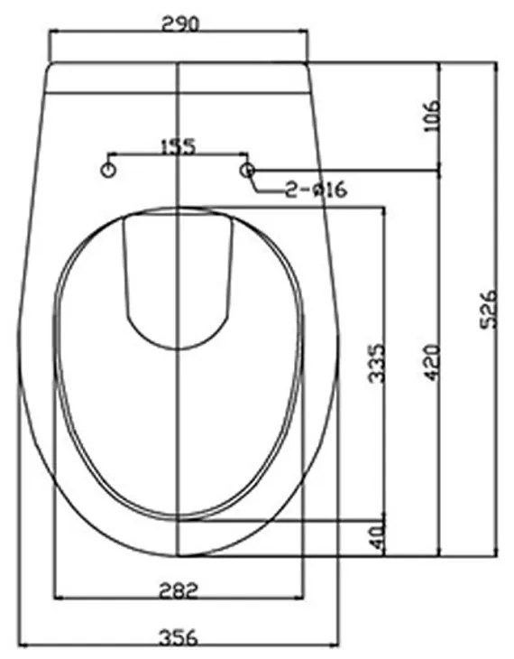 Toaletă Roya montată pe perete cu scaun