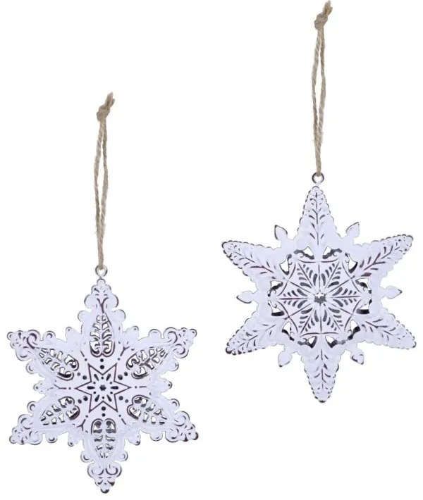 Set 2 decorațiuni pentru bradul de Crăciun Ego Dekor Snowflakes