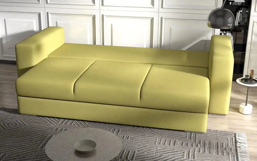 Canapea extensibilă dumonde cu ladă de depozitare si sezut confortabil din spuma high-density, Gloria Enjoy Green 240x100 cm