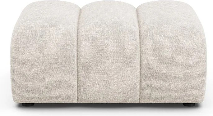 Taburet crem cu tapițerie din chenille Lupine – Micadoni