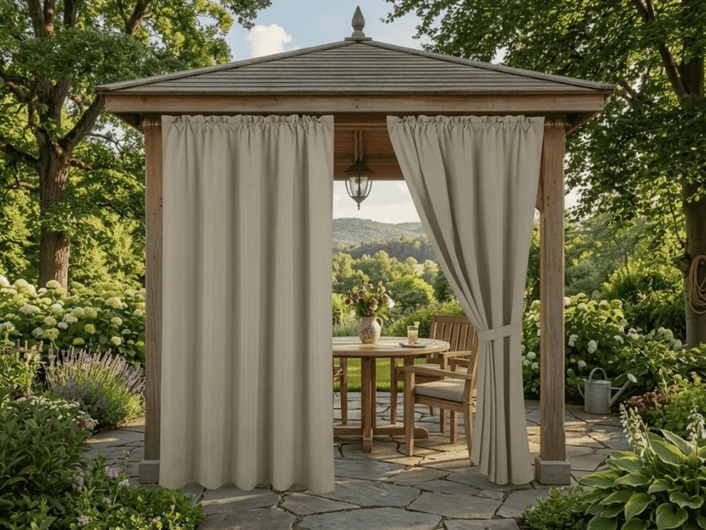 Perdea de gradina GARDIO rezistenta la apa 150x200, bej