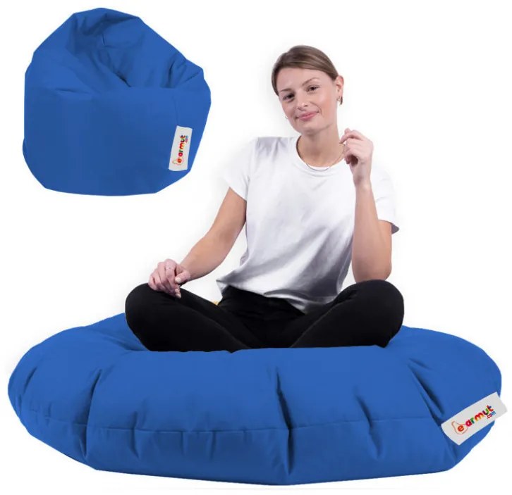 Fotoliu Bean Bag Iyzi 100 Cushion Pouf, Albastru