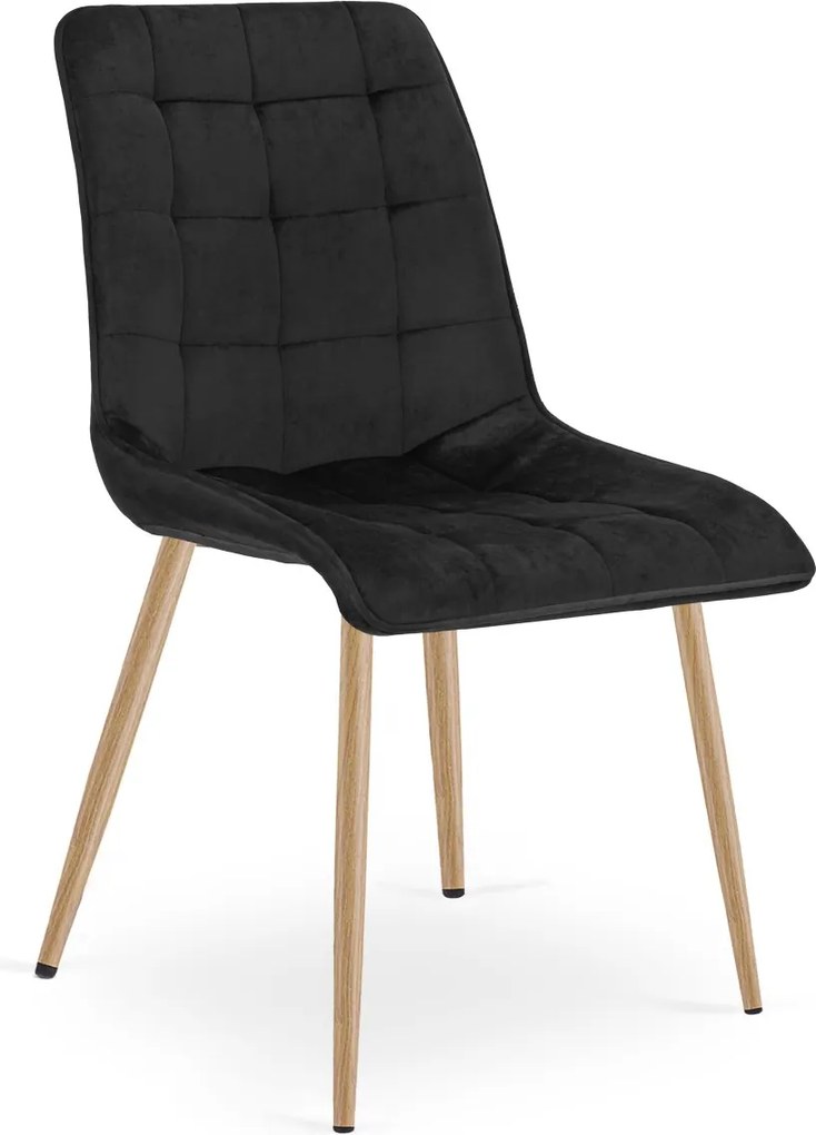 Scaun de masa SPLIT VELVET, neagra