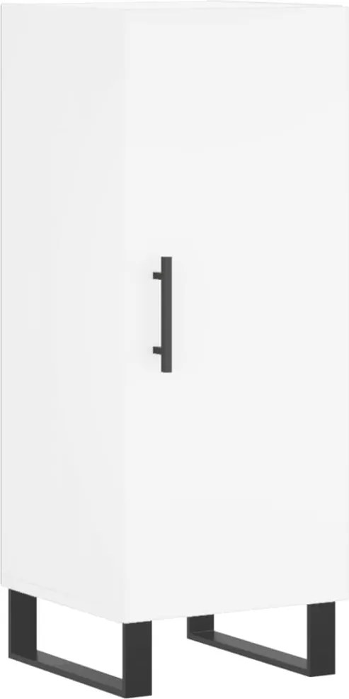 vidaXL Servantă, alb, 34,5x34x90 cm, lemn compozit