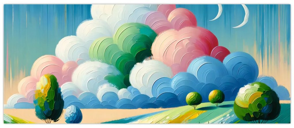 Tablou - Peisaj cu nor (120x50 cm)