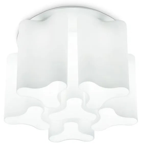 Plafoniera moderna design lux diametru 56cm, COMPO PL6 BIANCO 125503