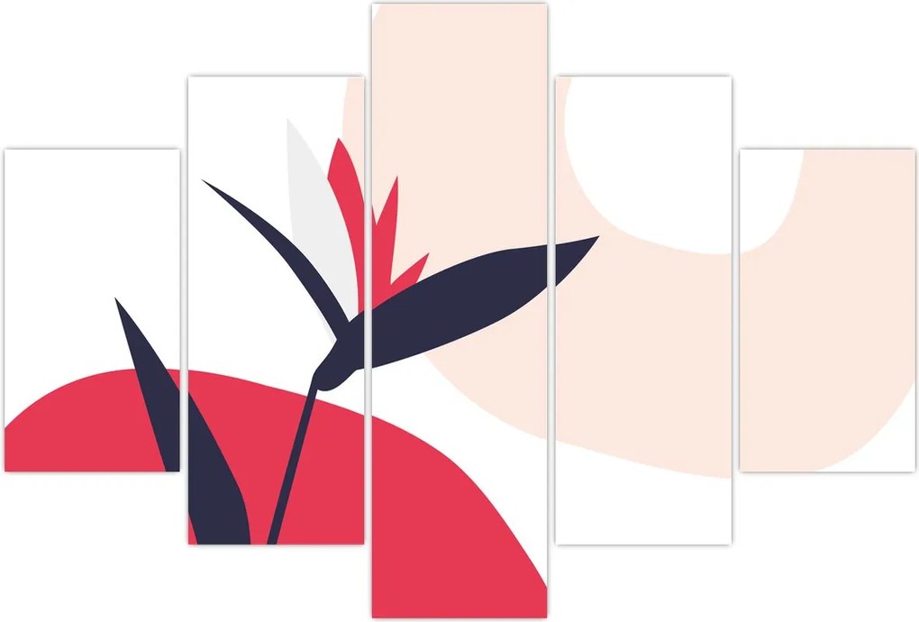 Tablou - Abstracție florală roz N⁰1 (150x105 cm)