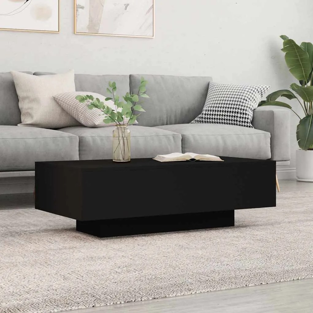 vidaXL Măsuță de cafea, negru, 100x49,5x31 cm, lemn prelucrat