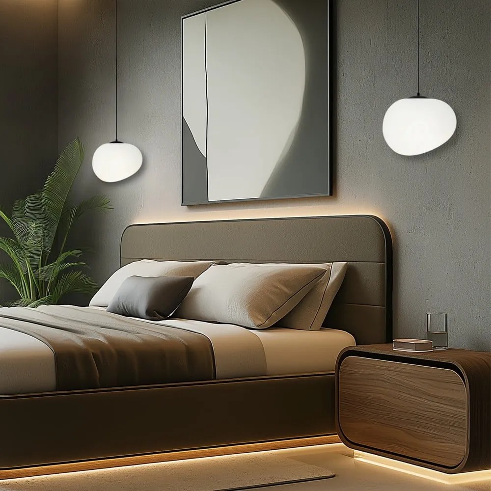Lustră alb-negru ø 25 cm Stones – Candellux Lighting