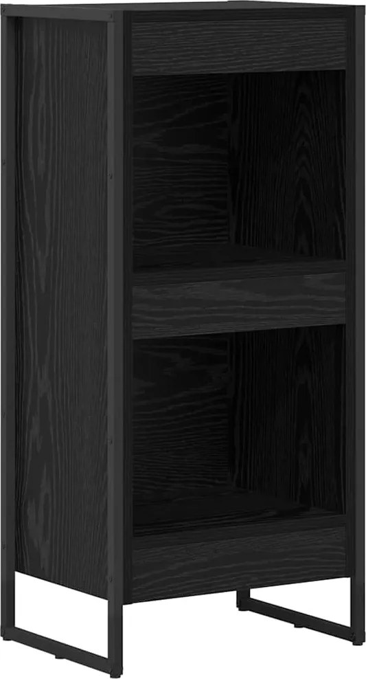 vidaXL Dulap pentru cărți Stejar Negru 80 x 30 x 155 cm Lemn compozit