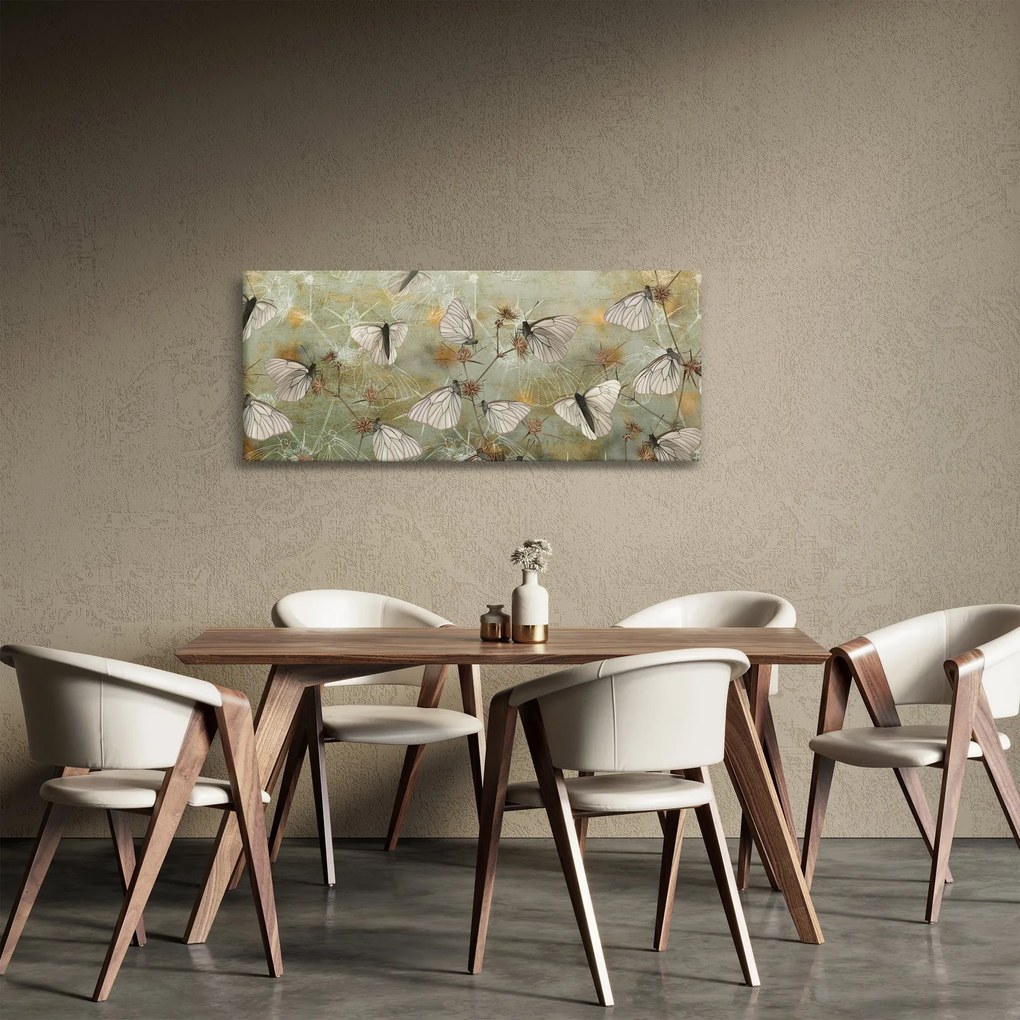 Tablou - Vintege fluturi (120x50 cm)