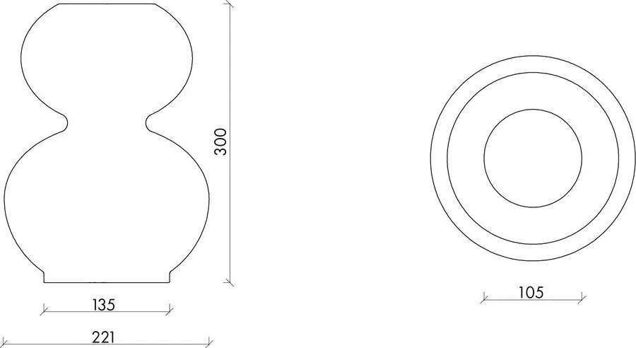 Vază albastru-închis din ceramică (înălțime 36 cm) Tuga – noo.ma