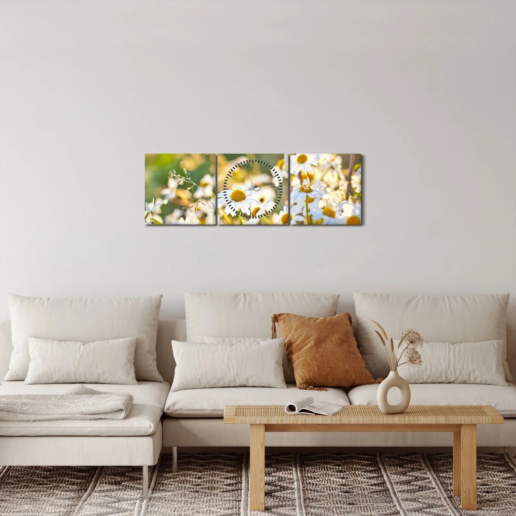 Tablou - Margarete (cu ceas) (90x30 cm)