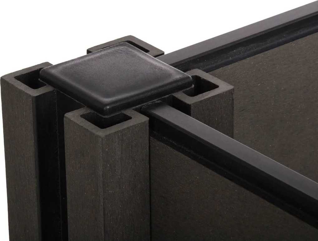 Paturi ridicate G21 Crop 183 x 68 x 80, WPC, Eben, 80 cm