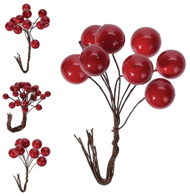 Decoratiune Red Berries 5x10 cm - modele diverse
