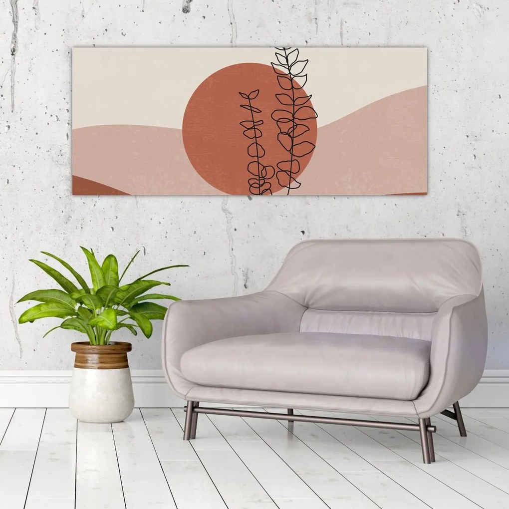 Tablou - Boho frunze N⁰1 (120x50 cm)